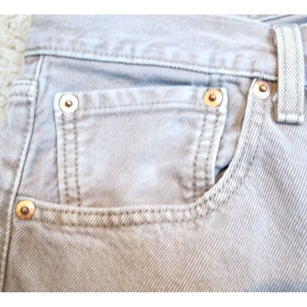 Levi's Original 501 Button Fly Jeans Men's‎ Size 34x30 Beige Straight Leg